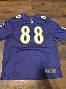 Nike Men's Baltimore Ravens Purple Lamar Jackson #88 Print Flaw Fan Jersey Size